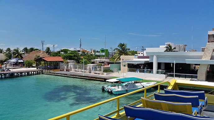 Isla Mujeres vacation rentals, arrival at ferry dock
