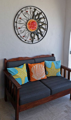 Isla Mujeres vacation rentals,&nbsp; sailfish condo #402 balcony furnishings