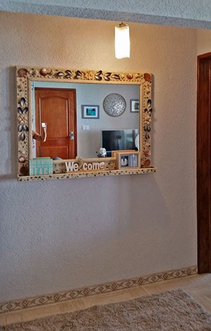 Isla Mujeres vacation rentals,&nbsp; sailfish condo #402 hallway mirror