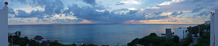 Isla Mujeres vacation rental sunset late